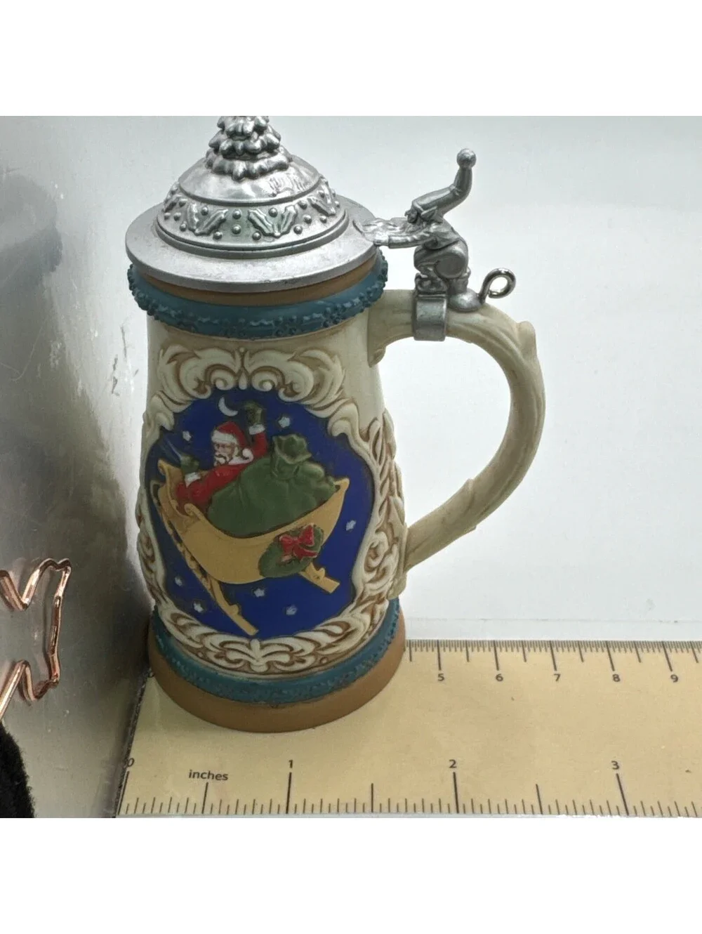 Hallmark Keepsake 2012 Ornament Beer Stein German Style Santa Sleigh With Box